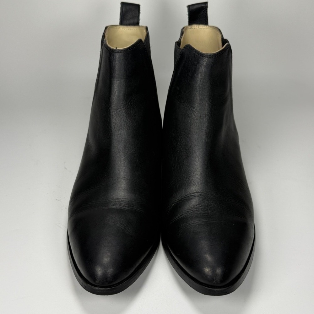 Nisolo Womens 9 Black Leather Pointed Toe Chelsea Ankle Boots Made in Peru - Picture 4 of 10
